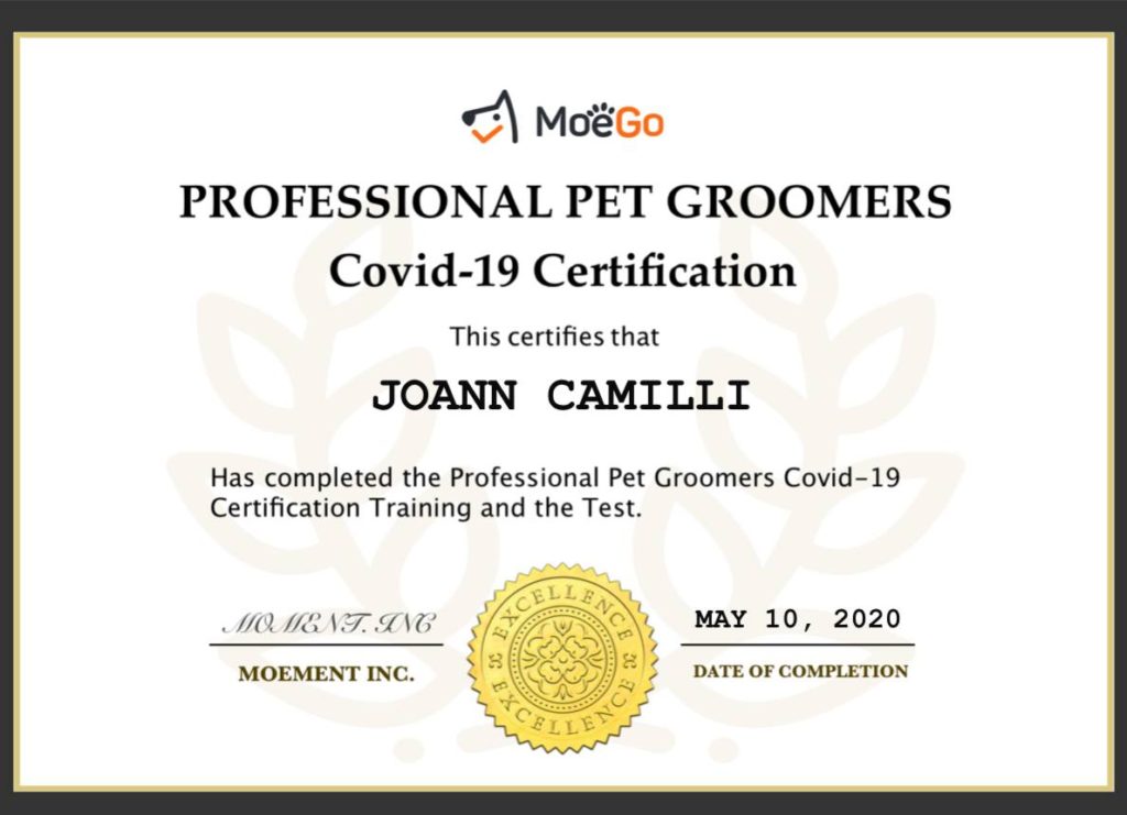 Professional Pet Groomers certification